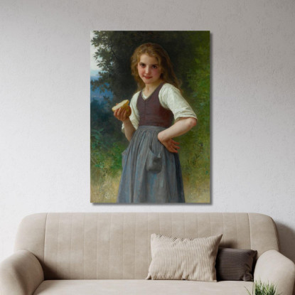 Lo Spuntino Del Campo William Bouguereau wbg81 quadro stampato su tela