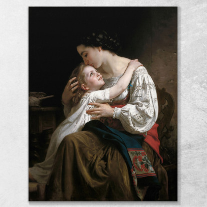 Alzarsi William Bouguereau wbg84 quadro stampato su tela