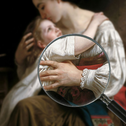Alzarsi William Bouguereau wbg84 quadro stampato su tela