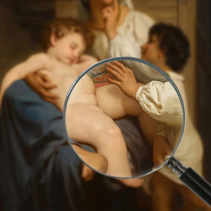 Dormire 2 William Bouguereau wbg90 quadro stampato su tela