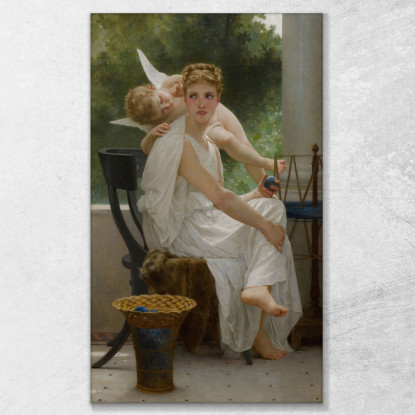 Lavoro Interrotto William Bouguereau wbg92 quadro stampato su tela