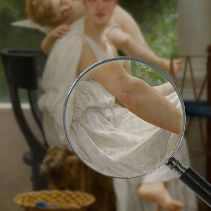 Lavoro Interrotto William Bouguereau wbg92 quadro stampato su tela