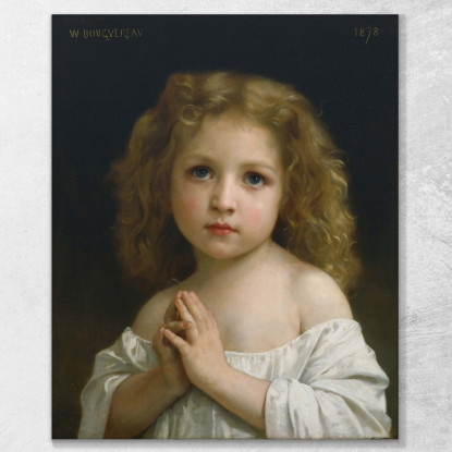 Piccola Ragazza William Bouguereau wbg101 quadro stampato su tela