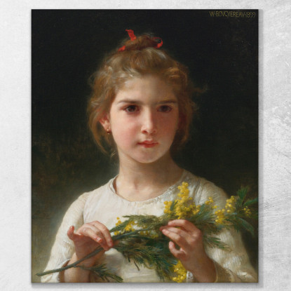 Mimosa William Bouguereau wbg117 quadro stampato su tela