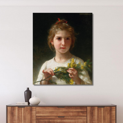 Mimosa William Bouguereau wbg117 quadro stampato su tela