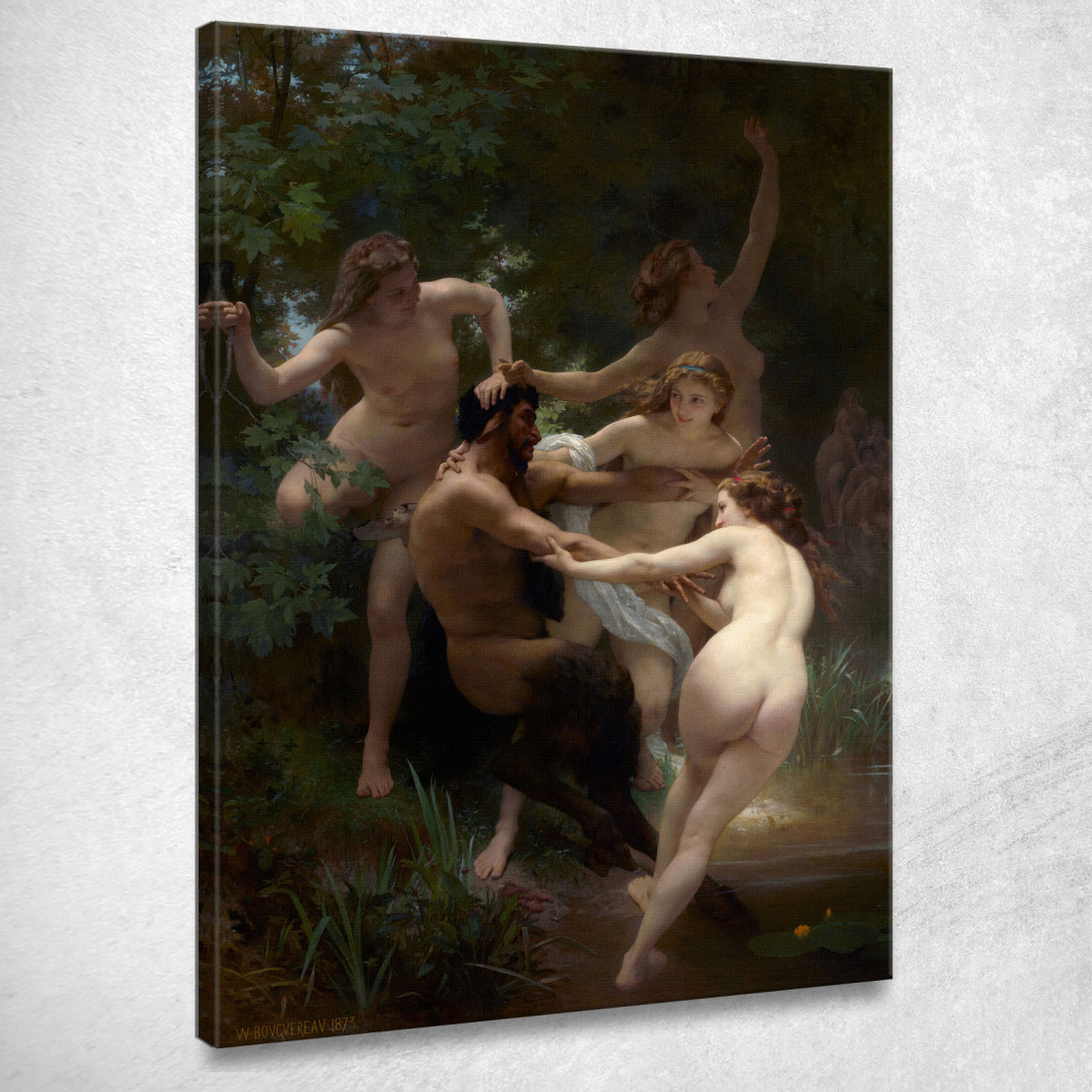Ninfe E Satiro William Bouguereau wbg119 quadro stampato su tela Ninfe E Satiro William Bouguereau wbg119 quadro stampato su tela