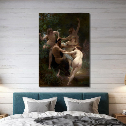 Ninfe E Satiro William Bouguereau wbg119 quadro stampato su tela