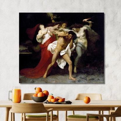 Oreste Inseguito Dalle Furie William Bouguereau wbg120 quadro stampato su tela