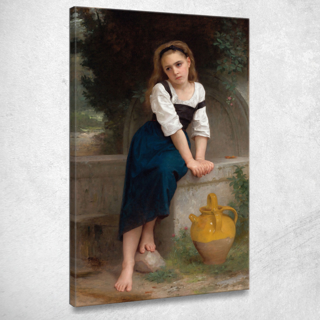 Orfano A La Fontaine William Bouguereau wbg121 quadro stampato su tela Orfano A La Fontaine William Bouguereau wbg121 quadro stampato su tela