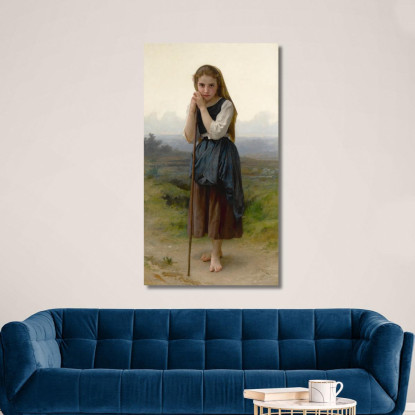 Piccola Pastorella William Bouguereau wbg124 quadro stampato su tela