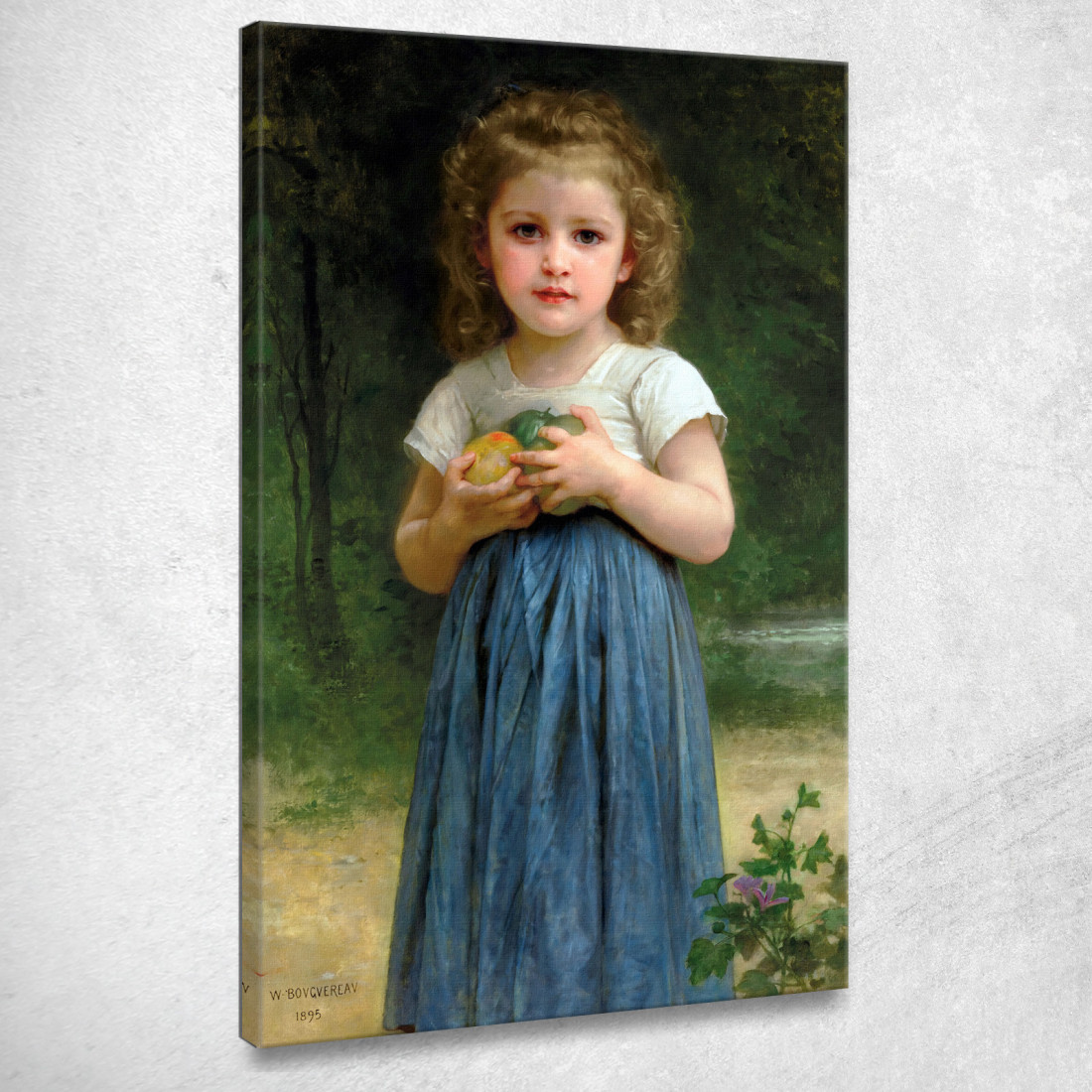 Bambina Che Tiene Le Mele In Mano William Bouguereau wbg125 quadro stampato su tela Bambina Che Tiene Le Mele In Mano William Bouguereau wbg125 quadro stampato su tela