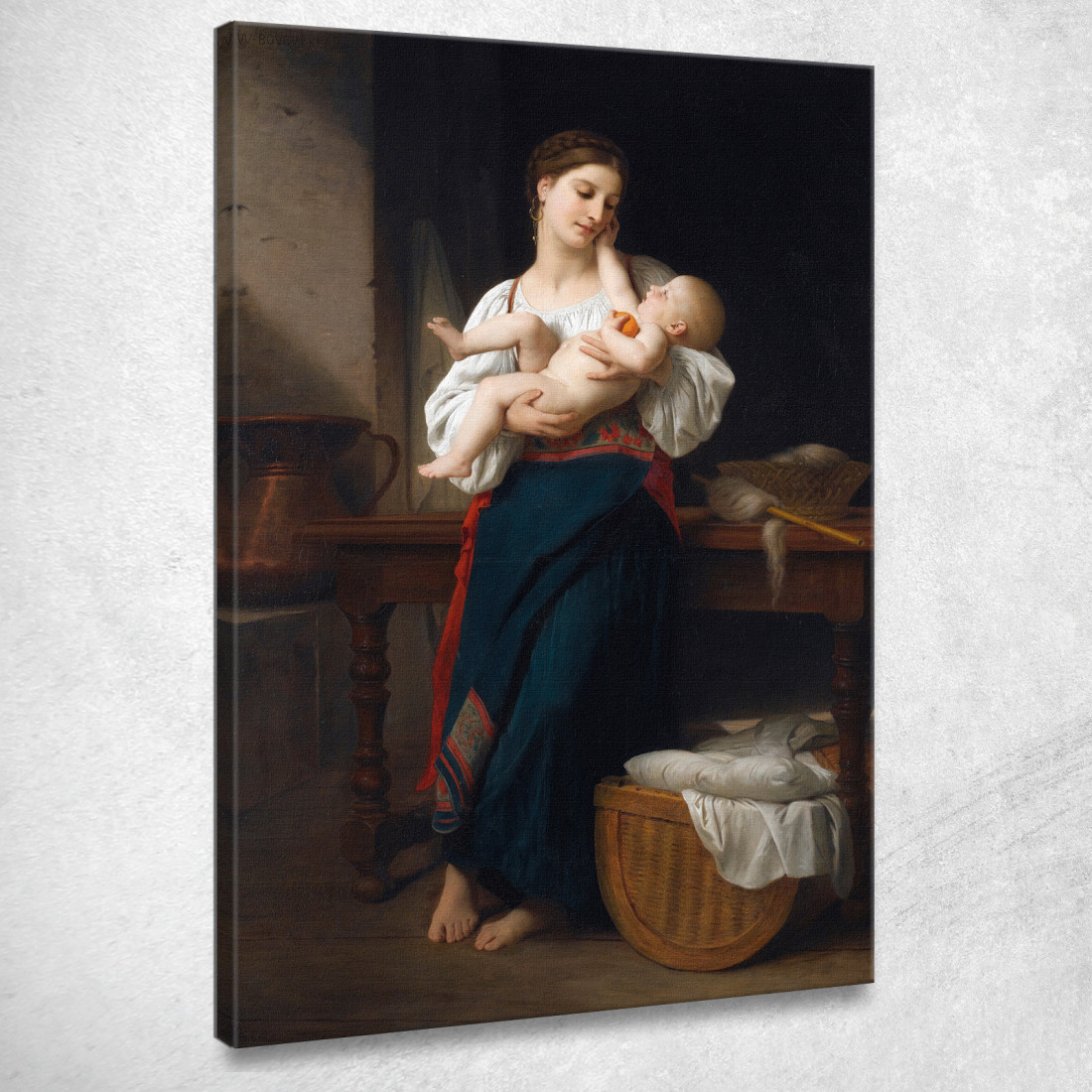 Le Prime Carezze William Bouguereau wbg135 quadro stampato su tela Le Prime Carezze William Bouguereau wbg135 quadro stampato su tela