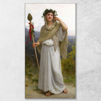 Sacerdotessa Di Bacco William Bouguereau wbg136 quadro stampato su tela