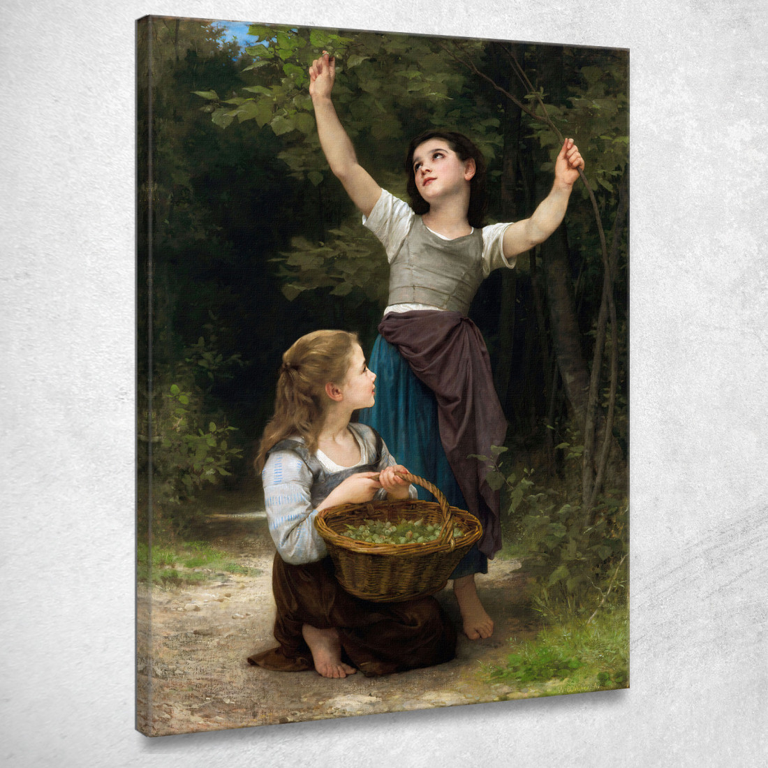 Raccolta Delle Nocciole William Bouguereau wbg140 quadro stampato su tela Raccolta Delle Nocciole William Bouguereau wbg140 quadro stampato su tela