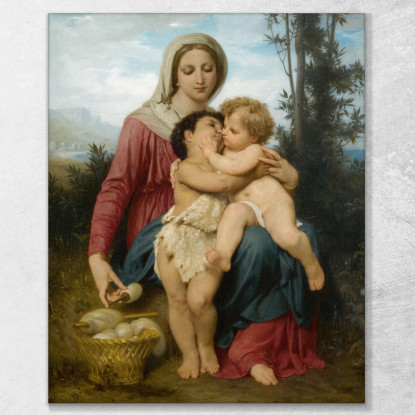 La Sacra Famiglia William Bouguereau wbg144 quadro stampato su tela