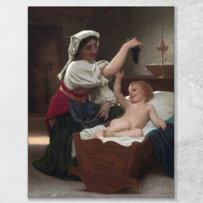 Il Grappolo D'Uva William Bouguereau wbg155 quadro stampato su tela