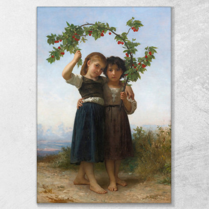 Il Ramo Di Ciliegio William Bouguereau wbg156 quadro stampato su tela