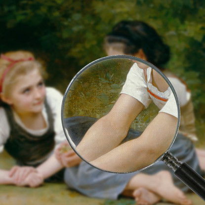 I Raccoglitori Di Noci William Bouguereau wbg165 quadro stampato su tela