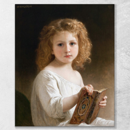 Il Libro Delle Storie William Bouguereau wbg168 quadro stampato su tela