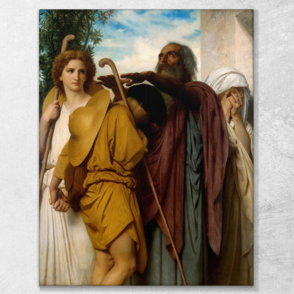Tobia Dice Addio A Suo Padre William Bouguereau wbg173 quadro stampato su tela