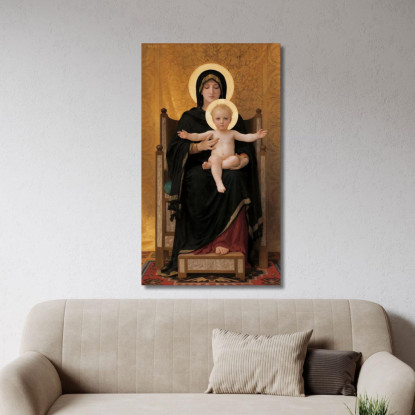 Vergine E Bambino William Bouguereau wbg177 quadro stampato su tela