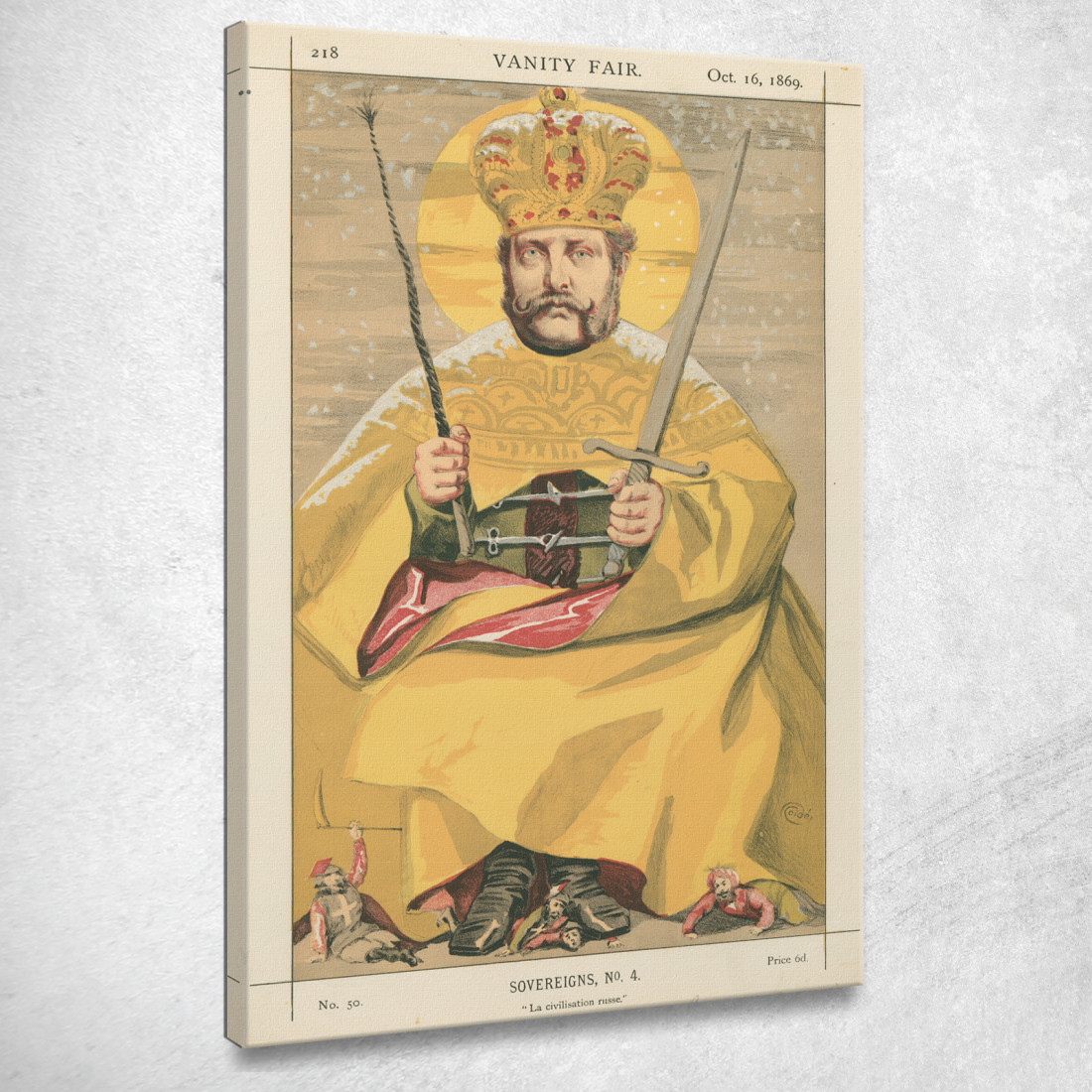 Vanity Fair Royalty La Civilization Russe Alessandro Ii Imperatore Di Russia 16 Ottobre 1869 James Tissot quadro stampato su tel Vanity Fair Royalty La Civilization Russe Alessandro Ii Imperatore Di Russia 16 Ottobre 1869 James Tissot quadro stampato su tel