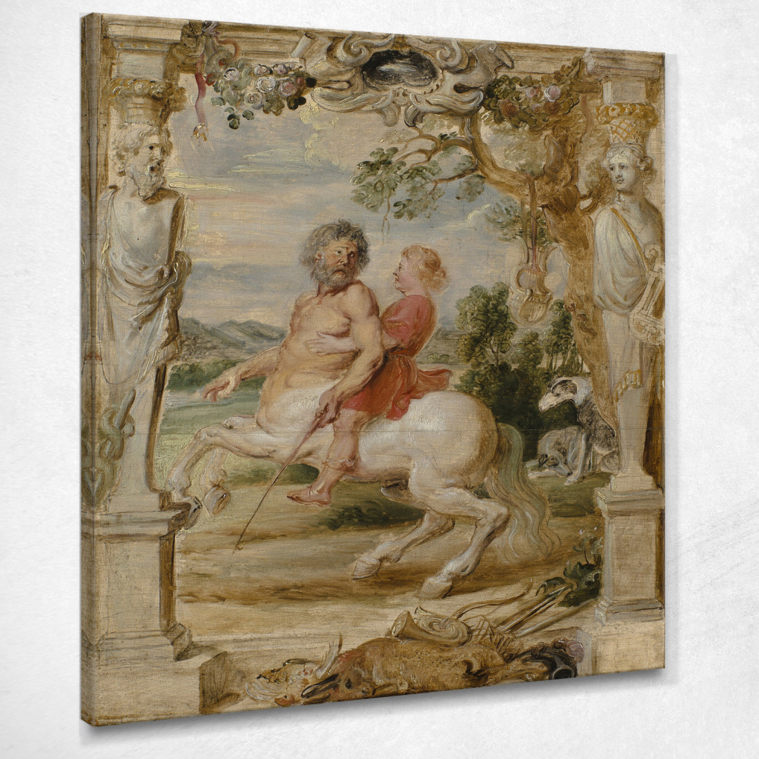 Achille Educato Dal Centauro Chirone Peter Paul Rubens ppr13 quadro stampato su tela Achille Educato Dal Centauro Chirone Peter Paul Rubens ppr13 quadro stampato su tela