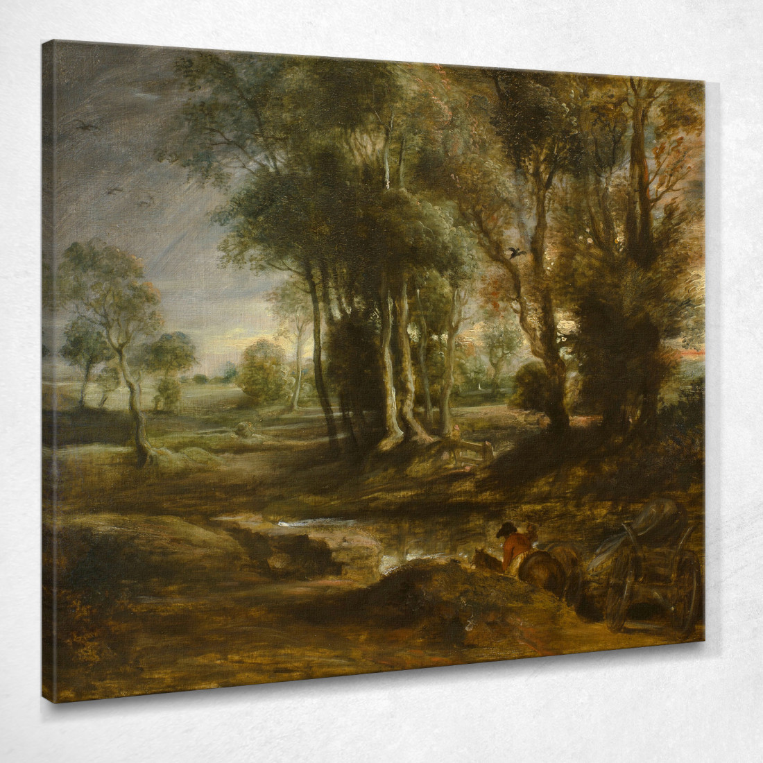 Paesaggio Serale Con Carro Di Legname Peter Paul Rubens ppr68 quadro stampato su tela Paesaggio Serale Con Carro Di Legname Peter Paul Rubens ppr68 quadro stampato su tela
