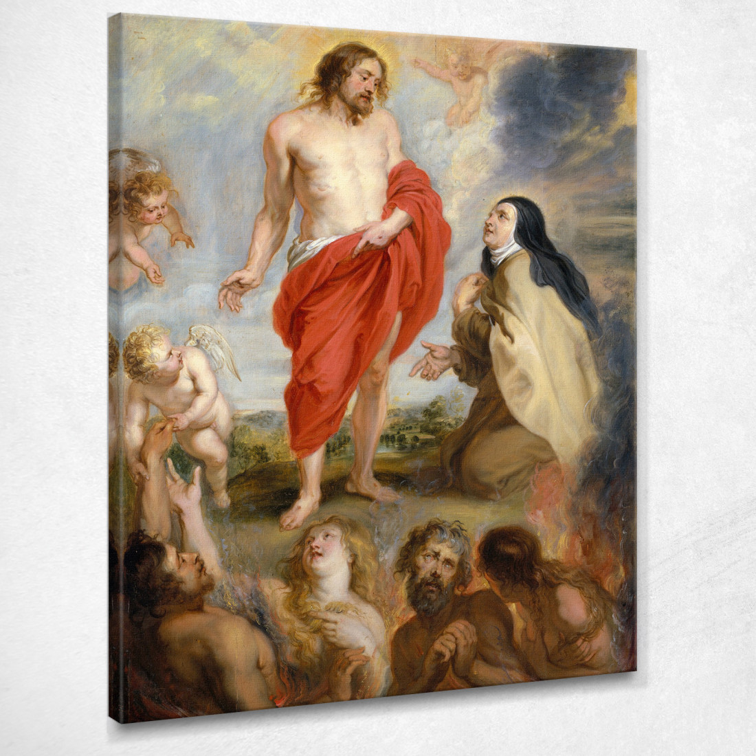 Santa Teresa D'Avila Intercede Per Le Anime Del Purgatorio Peter Paul Rubens ppr167 quadro stampato su tela Santa Teresa D'Avila Intercede Per Le Anime Del Purgatorio Peter Paul Rubens ppr167 quadro stampato su tela