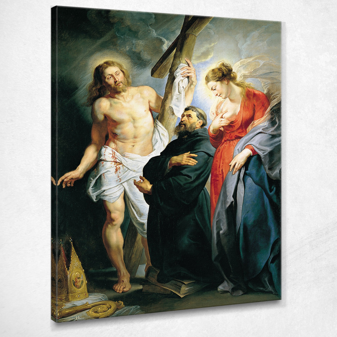 Sant'Agostino Tra Cristo E La Vergine Peter Paul Rubens ppr170 quadro stampato su tela Sant'Agostino Tra Cristo E La Vergine Peter Paul Rubens ppr170 quadro stampato su tela