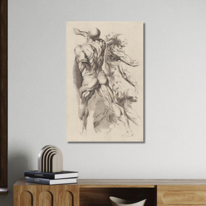 Studio Di Due Uomini Nudi Peter Paul Rubens ppr198 quadro stampato su tela