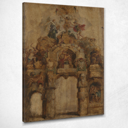 Retro Dell'Arco Della Zecca Peter Paul Rubens ppr213 quadro stampato su tela