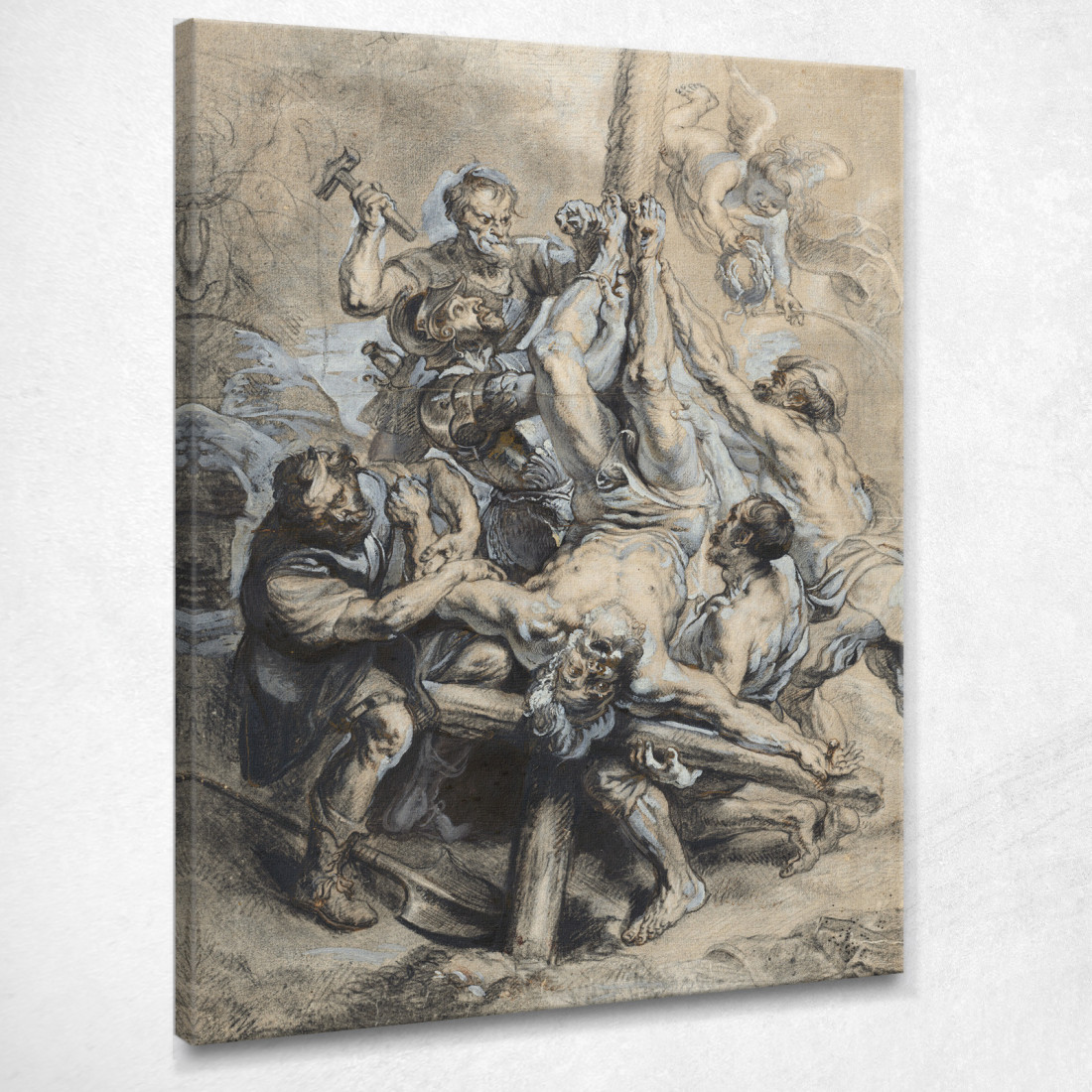 La Crocifissione Dell'Apostolo Pietro Peter Paul Rubens ppr223 quadro stampato su tela La Crocifissione Dell'Apostolo Pietro Peter Paul Rubens ppr223 quadro stampato su tela