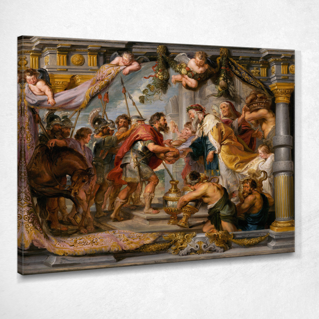 L'Incontro Di Abramo E Melchisedec Peter Paul Rubens ppr266 quadro stampato su tela L'Incontro Di Abramo E Melchisedec Peter Paul Rubens ppr266 quadro stampato su tela