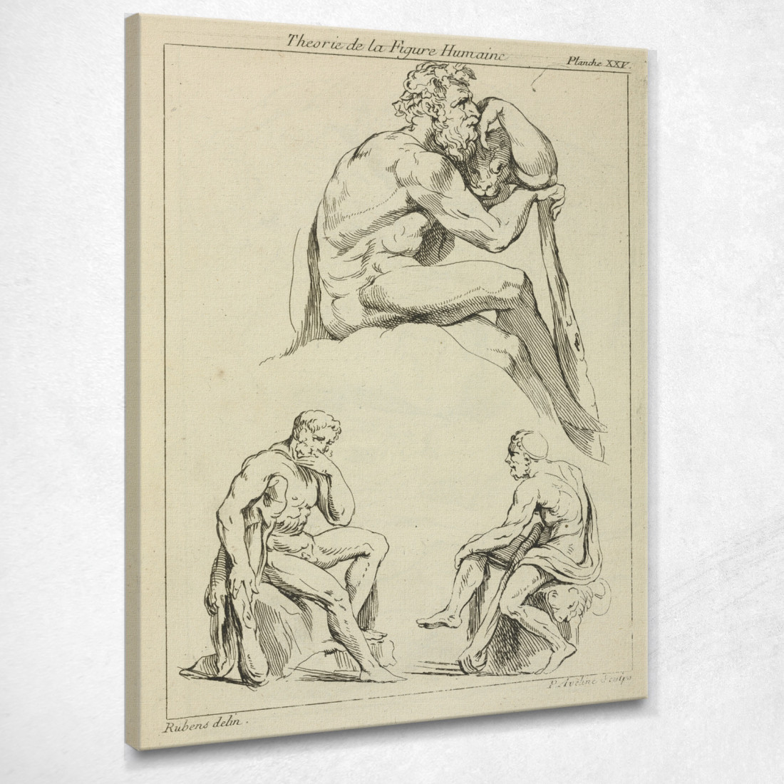 Tre Studi Di Figure Maschili Sedute Peter Paul Rubens ppr302 quadro stampato su tela Tre Studi Di Figure Maschili Sedute Peter Paul Rubens ppr302 quadro stampato su tela