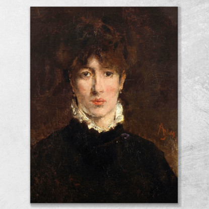 Un Ritratto Di Una Donna Che Si Pensa Fosse Sarah Bernhardt Alfred Stevens stal3 quadro stampato su tela