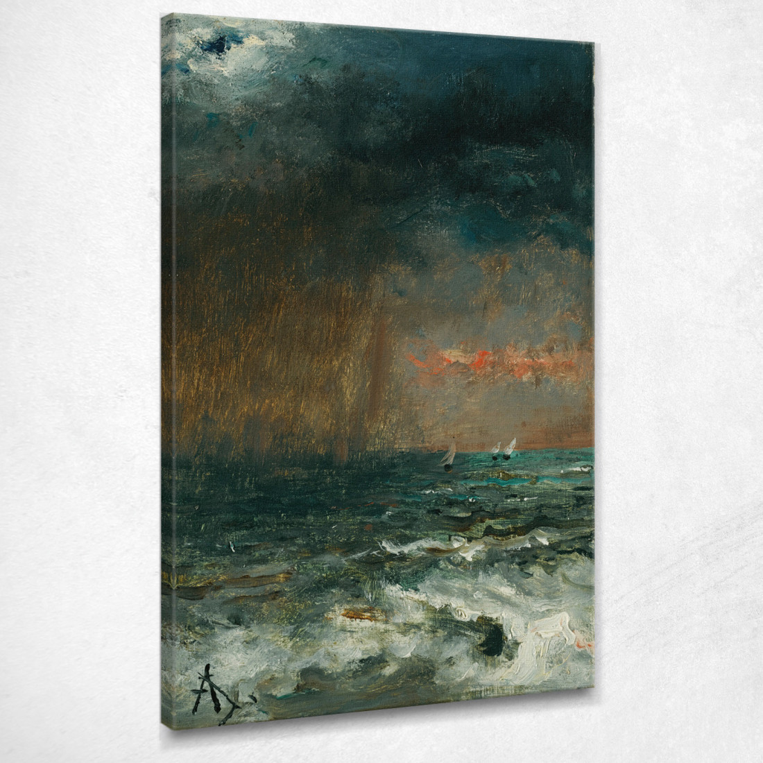 Una Tempesta In Mare Alfred Stevens stal5 quadro stampato su tela Una Tempesta In Mare Alfred Stevens stal5 quadro stampato su tela