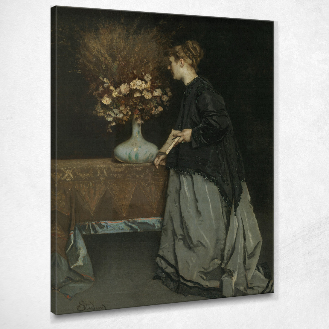 Fiori Autunnali Alfred Stevens stal12 quadro stampato su tela Fiori Autunnali Alfred Stevens stal12 quadro stampato su tela