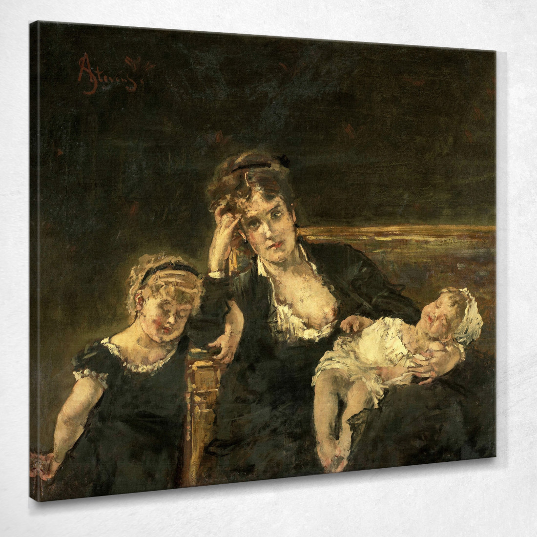 La Vedova Alfred Stevens stal19 quadro stampato su tela La Vedova Alfred Stevens stal19 quadro stampato su tela