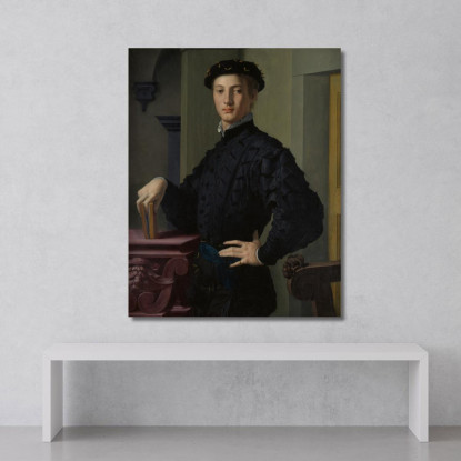 Ritratto Di Un Giovane Agnolo Bronzino abz10 quadro stampato su tela