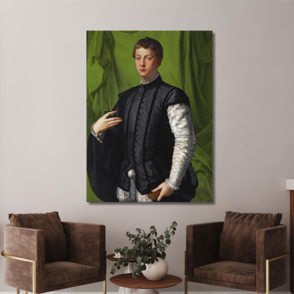Portrait Of Lodovico Capponi Agnolo Bronzino abz15 quadro stampato su tela