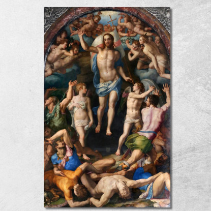 Resurrezione Di Cristo Agnolo Bronzino abz16 quadro stampato su tela