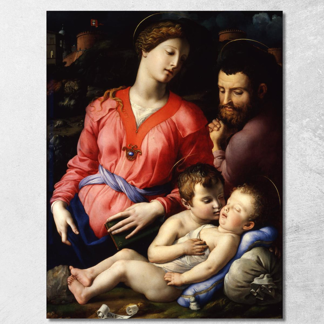 La Sacra Famiglia Panciatichi Agnolo Bronzino abz21 quadro stampato su tela