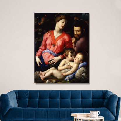 La Sacra Famiglia Panciatichi Agnolo Bronzino abz21 quadro stampato su tela