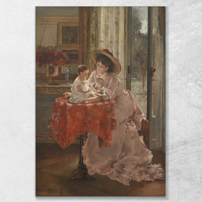 La Madre Felice Alfred Stevens stal21 quadro stampato su tela