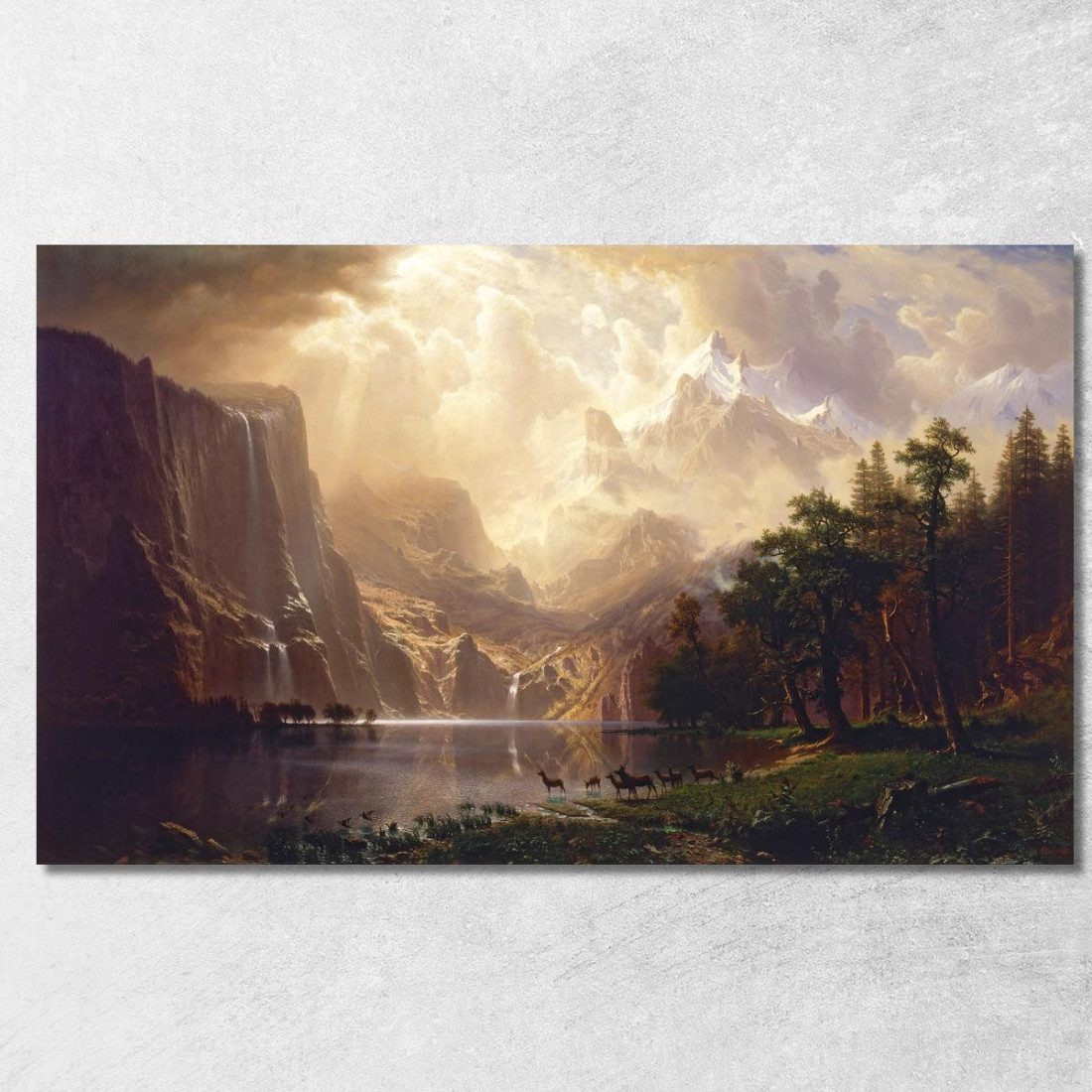 Tra La Sierra Nevada California Albert Bierstadt abr4 quadro stampato su tela Tra La Sierra Nevada California Albert Bierstadt abr4 quadro stampato su tela