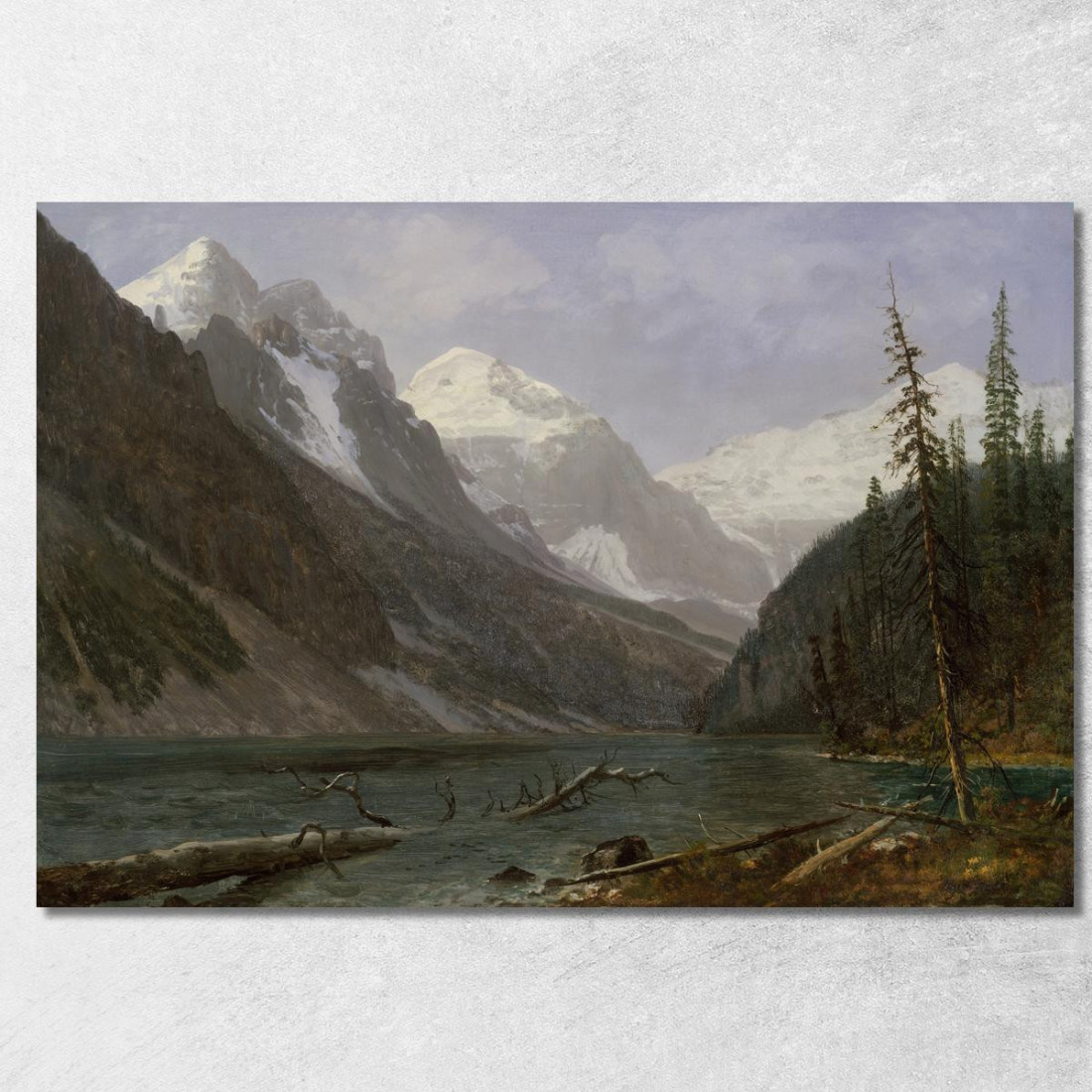 Montagne Rocciose Canadesi Lake Louise Albert Bierstadt abr13 quadro stampato su tela Montagne Rocciose Canadesi Lake Louise Albert Bierstadt abr13 quadro stampato su tela