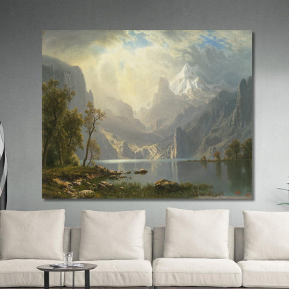 Nelle Sierras Albert Bierstadt abr33 quadro stampato su tela