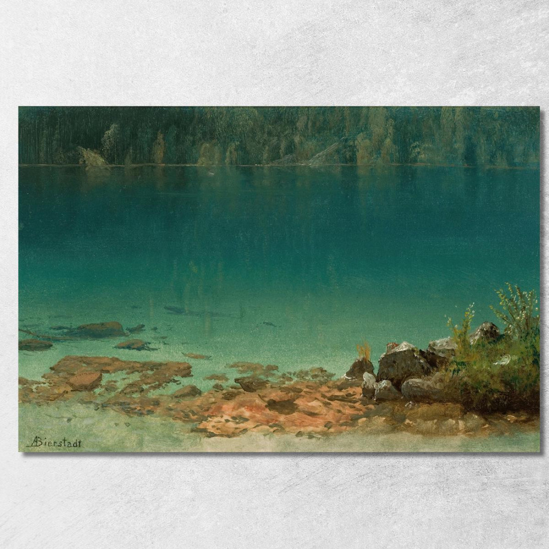 Scena Del Lago Albert Bierstadt abr44 quadro stampato su tela Scena Del Lago Albert Bierstadt abr44 quadro stampato su tela