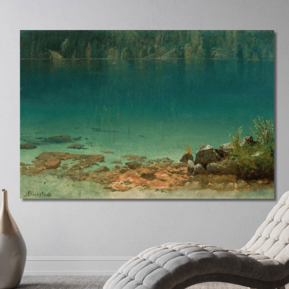 Scena Del Lago Albert Bierstadt abr44 quadro stampato su tela
